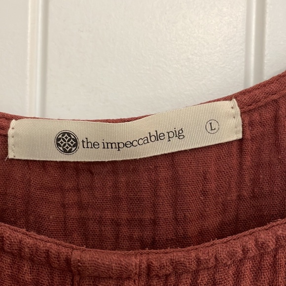 The Impeccable Pig Rust Sleeveless Dress - Picture 2 of 5